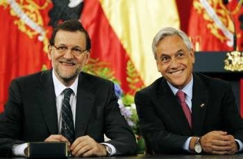 Mariano Rajoy, con el presidente chileno Sebastián Piñera. (Foto: M. HERÑANDEZ)