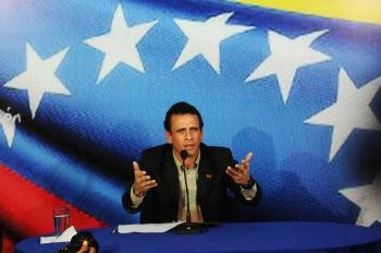 Henrique Capriles Radonski, líder de la oposición venezolana.