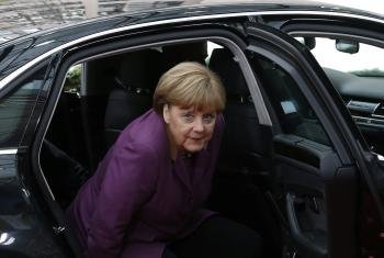 La canciller alemana, Angela Merkel, a su llegada a la Cumbre de la Unión Europea en Bruselas.