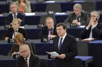 José Manuel Duaro Barroso comparece ante la Eurocámara. (Foto: PATRICK SEEGER)