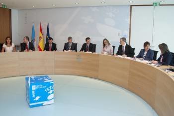 Miembros del Gobierno gallego, durante el Consello. (Foto: XOÁN CRESPO)