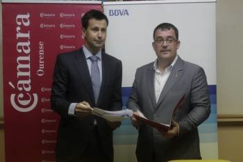 Daniel Miguel y Celso Barbosa, en la firma del convenio.  (Foto: M. PINAL)