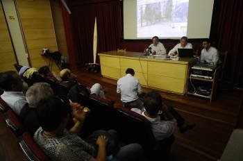 Argimiro Marnotes, Antonio Pato y Antonio Rodríguez, durante la presentación de la web.