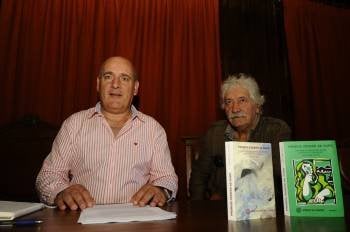 Celso Fernández e David Otero, na presentación. (Foto: MARTIÑO PINAL)