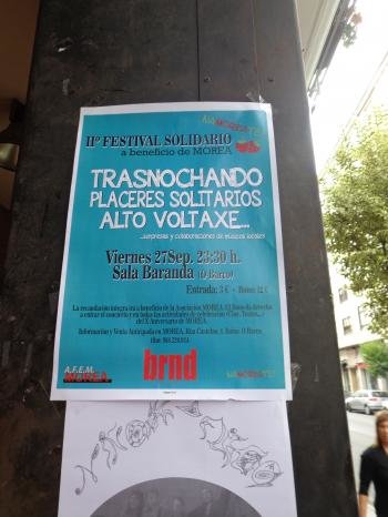 Cartel del concierto solidario de Morea.