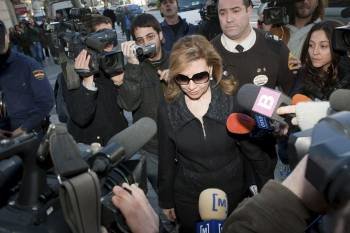 La expresidenta de Baleares, entrando al juzgado.