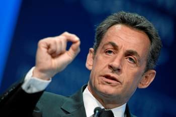 Sarkozy, durante un discurso en el Parlamento Europeo.