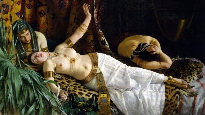 Imagen facilitada por el Museo della Città - Santa Giulia de &#34;La muerte de Cleopatra&#34;, cuadro del pintor italiano Achille Glisenti creado en 1878