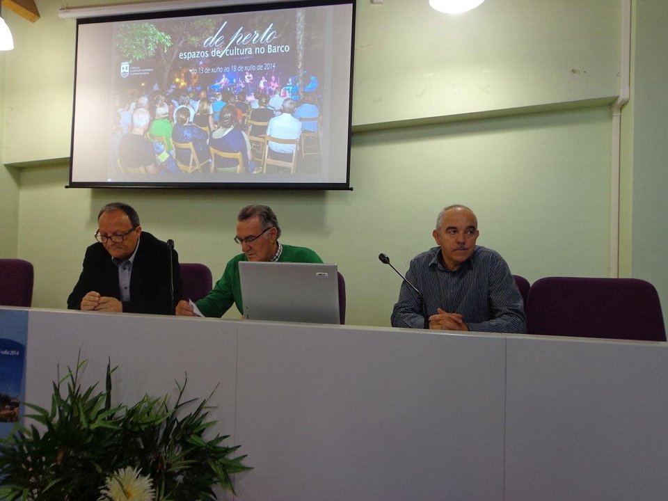 Eduardo Ojea, Alfredo García y Gustavo Docampo, en la presentación del programa.