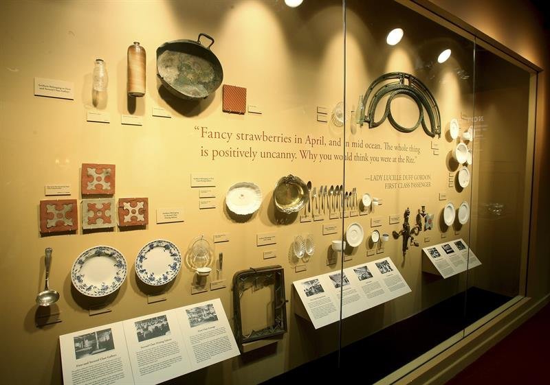 Fotografía facilitada por Premier Exhibitions de la exposición &#34;Titanic: The Artifact Exhibition&#34; que recopila 140 objetos rescatados del transatlántico