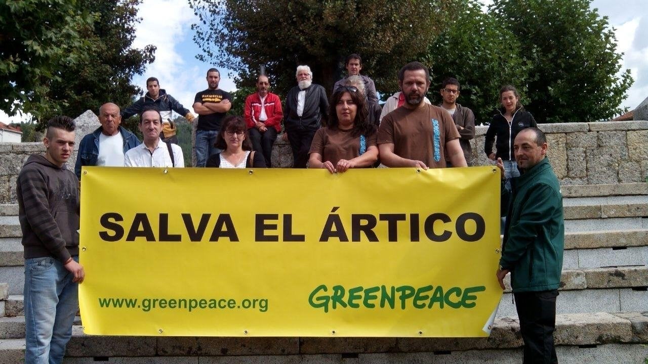 Protesta de Greenpeace, en Entrimo.