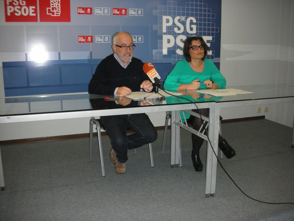 Laura Seara y Miguel Fidalgo, durante la rueda de prensa