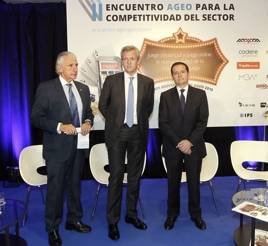 José Manuel Fernández Alvariño, Alfonso Rueda y Serafín Portas e el congreso que se celebró esta semana.