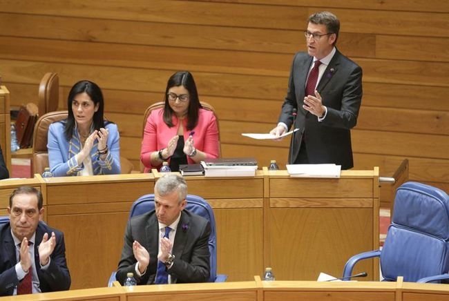 Feijóo se enfrentó a las preguntas de la oposición en la sesión de control del Parlamento de Galicia.