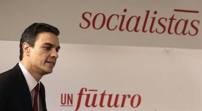 El secretario general de los socialistas, Pedro Sánchez, en Ferraz.