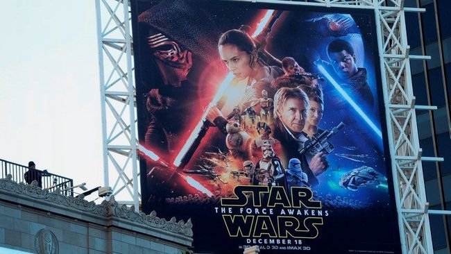 Cartel promocional de la nueva película de Star Wars.