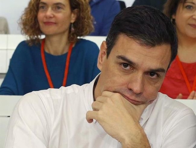 Pedro Sánchez, ayer, durante el Comité Federal del partido.