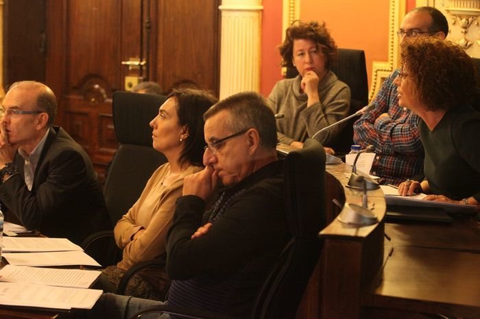 El grupo socialista en el Concello de Ourense.