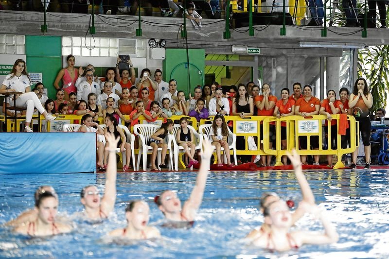 Ourense. 18-02-17. Deportes. Campionato galego de natación Sincronizada nos Remedios.
Foto: Xesús Fariñas