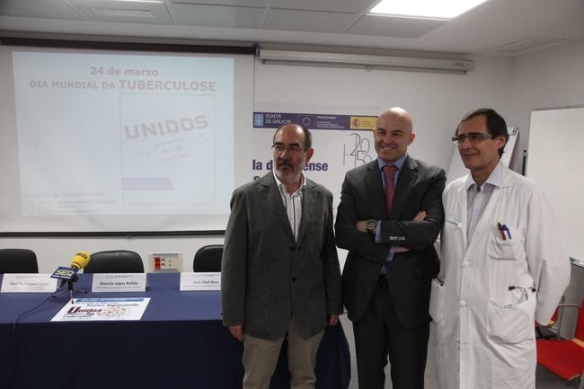 Ourense. 23-03-2017. Congreso de Tuberculosis y enfermedades infecciosas. Abel Rodríguez, Dionisio López, José Abal. Paz