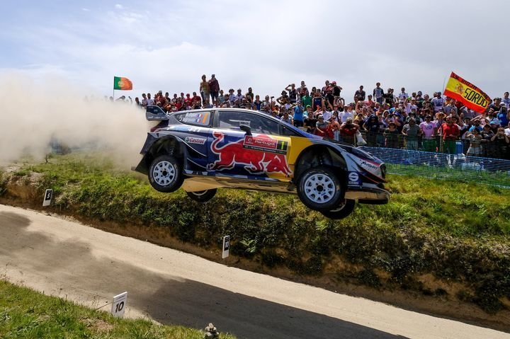 HD08. Fafe (Portugal), 21/05/2017.- Sebastien Ogier of France driving his Ford Fiesta WRC during the Braga Street Stage of the Rally de Portugal as part of the World Rally Championship (WRC) in Fafe, Portugal, 21 May 2017. (Francia) EFE/EPA/HUGO DELGADO