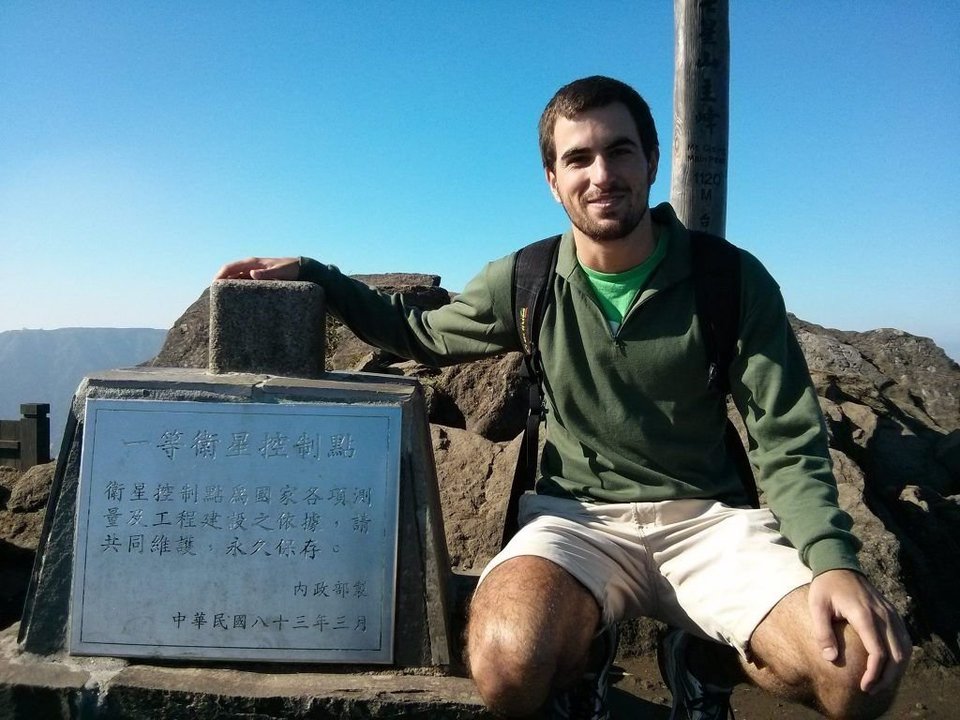Lucas García, durante la ruta realizada por Taiwan hace dos años.
