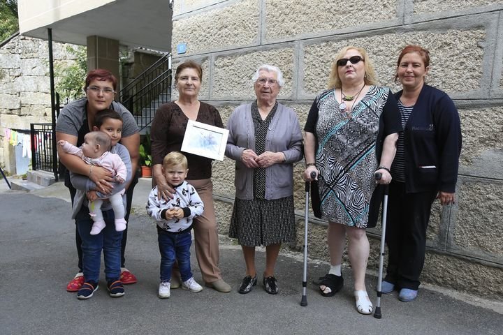 Ourense 17/9/2017, Familia Forxas dos Montes, Abuelas, visabuelas y niños pequeños