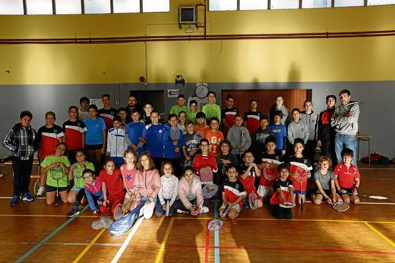 Ourense. 13/11/17. Badminton, fase previa escolar no IES As Lagoas.
Foto: Xesús Fariñas