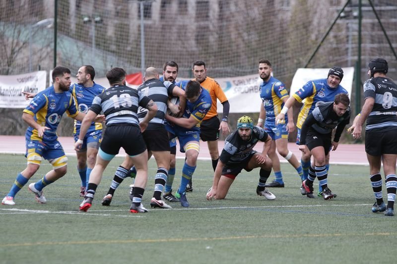 CAMPUS. OURENSE. 13/01/2018. Partido de Division de Honor B de Rugby entre el Campus Ourense Rugby y el CRAT. IVAN DACAL