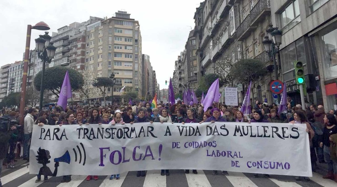 La manifestación del Día de la Mujer reúne en Vigo a miles de personas