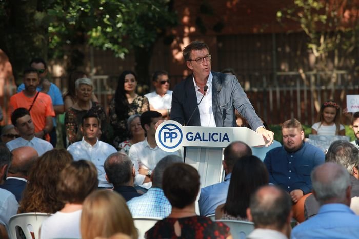 OURENSE 15/09/2018.- Presentación Jesús Vázquez como candidato a la alcaldía. Alberto Núñez, presidente de la Xunta de Galicia. José Paz