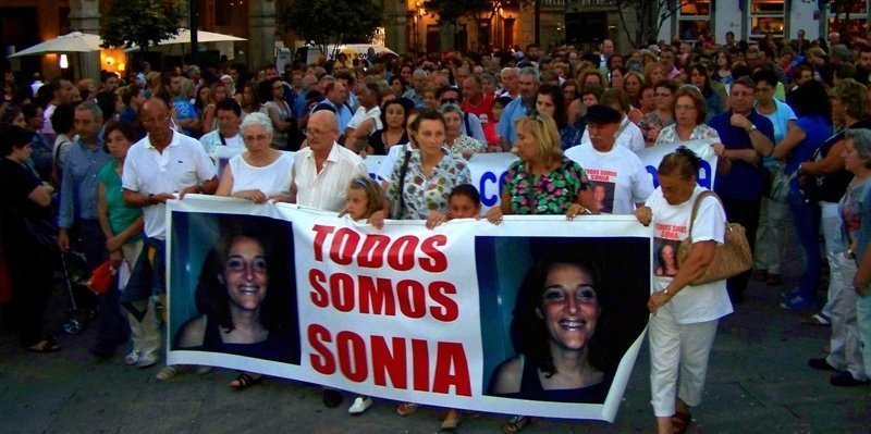 Manifestación en Pontevedra por la desaparición de Sonia Iglesias.