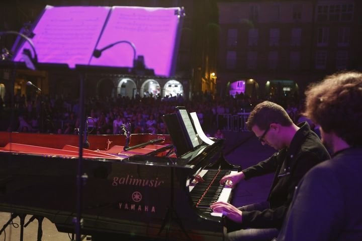 Ourense. 22/09/2018. oncierto final del Piano Meeting en la plaza mayor.
Foto: Xesús Fariñas