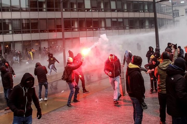 Protestas en Bruselas