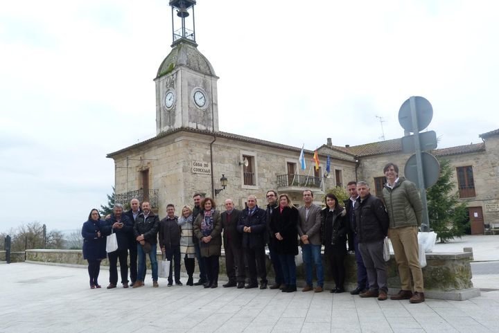 Los participantes en la reunión de esta semana en la localidad de Pantón, en Lugo.