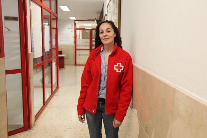 María Martínez, en la sede de Cruz Roja.