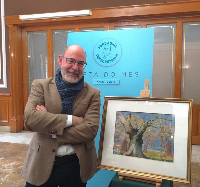 Miguel Anxo Seixas presentou o cadro de Castelao.