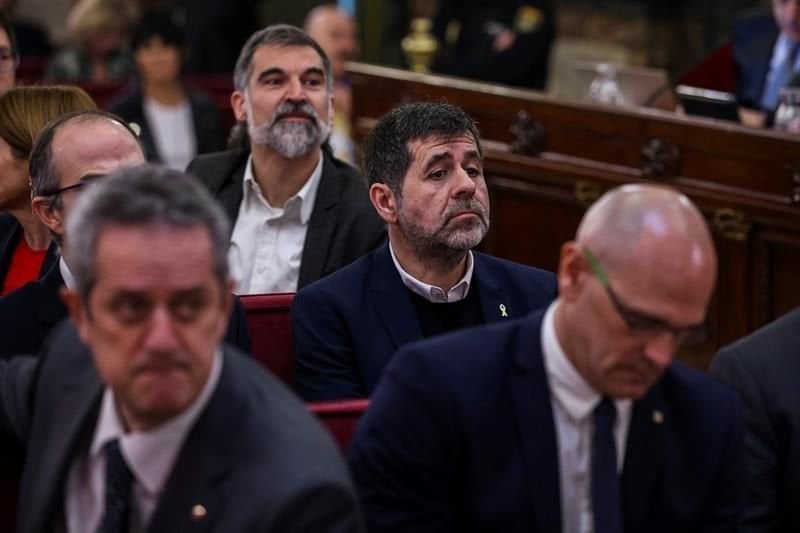 Jordi Sánchez durante el juicio del Procés