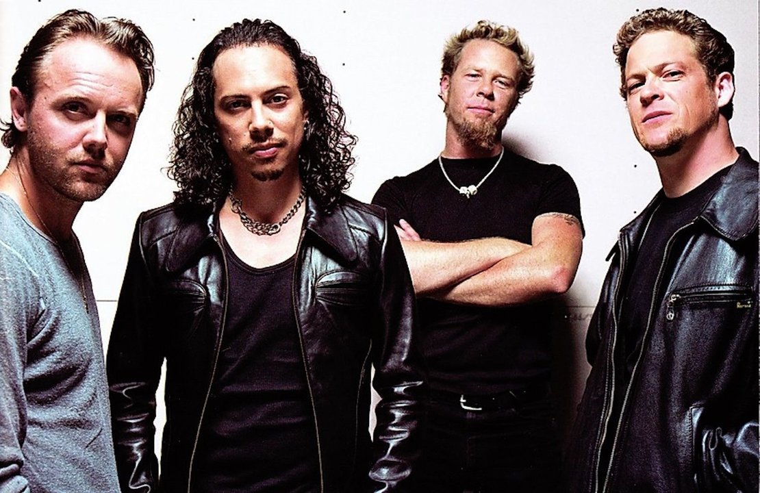 Los miembros de la banda Metallica, el primer grupo en denunciar a una plataforma de intercambio de archivos.