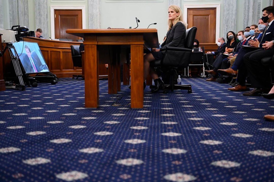 Frances Haugen testifica en el Congreso de Estados Unidos. EFE/EPA/Matt McClain