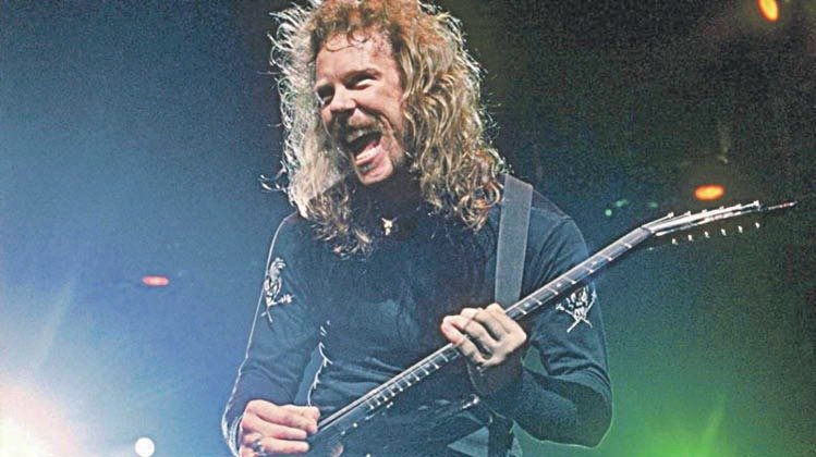 El guitarrista de Metallica, Kirk Hammett, durante la celebración de un concierto.