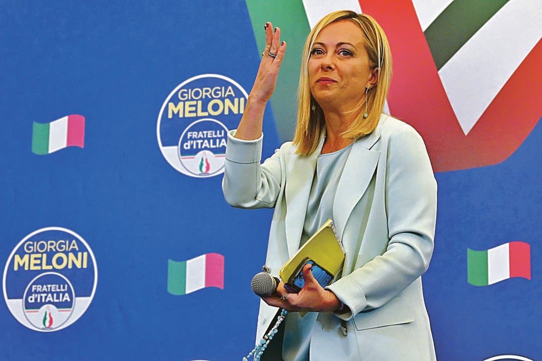 Giorgia Meloni, vencedora en las elecciones en Italia. (FERRARI)