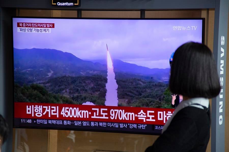 Lanzamiento del misil norcoreano (EFE).