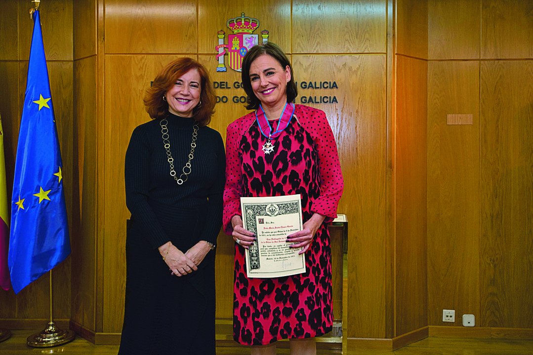 Louro, con Maria dels Àngels García, directora del Servicio Público de Justicia.