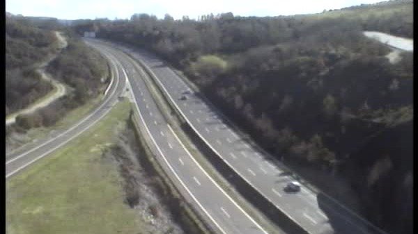 Imagen de la cámara de la DGT a pocos kilómetros de la zona afectada por el corte de tráfico.