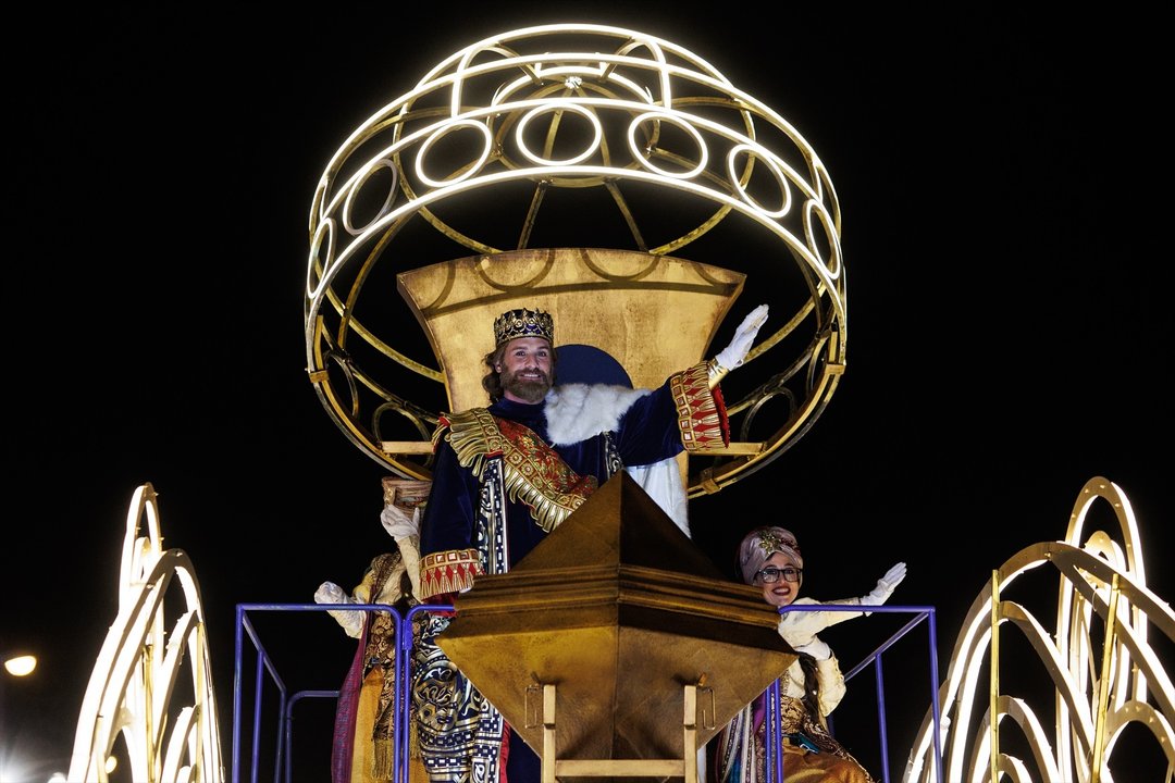 El rey Gaspar en la cabalgata de Reyes de Madrid. Foto: EuropaPress.