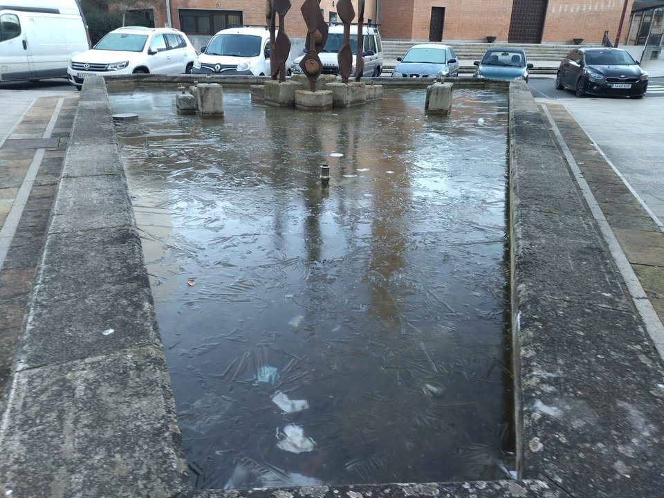 Fuente congelada en O Barco.