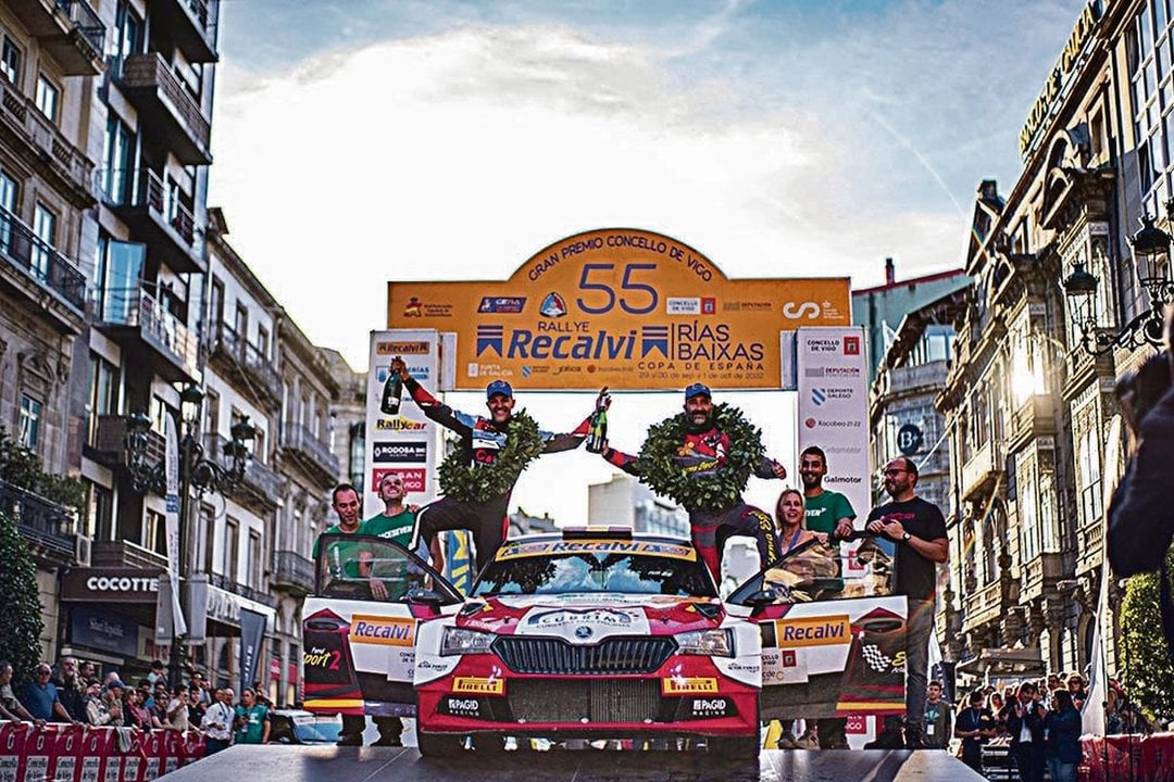 Víctor Senra y David Vázquez, vencedores de la edición de 2022 del Rally Rías Baixas.