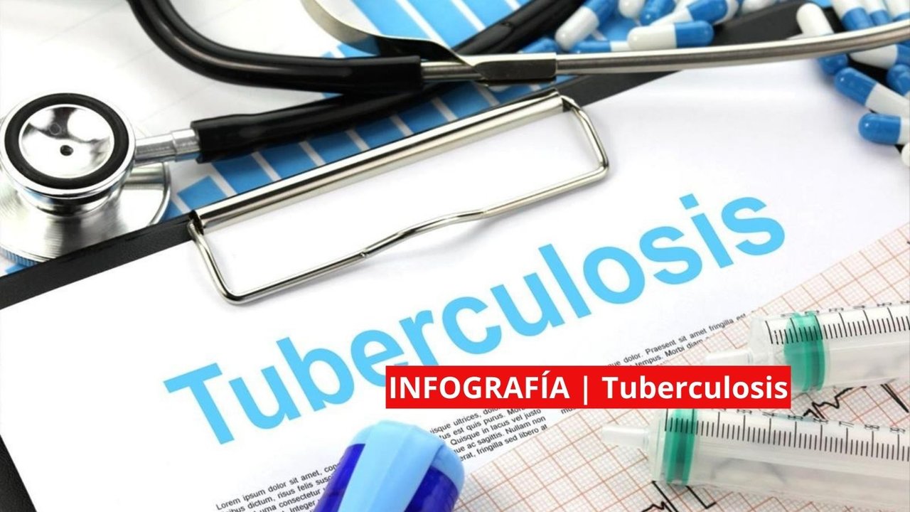 Cartón para la infografía de la tuberculosis.