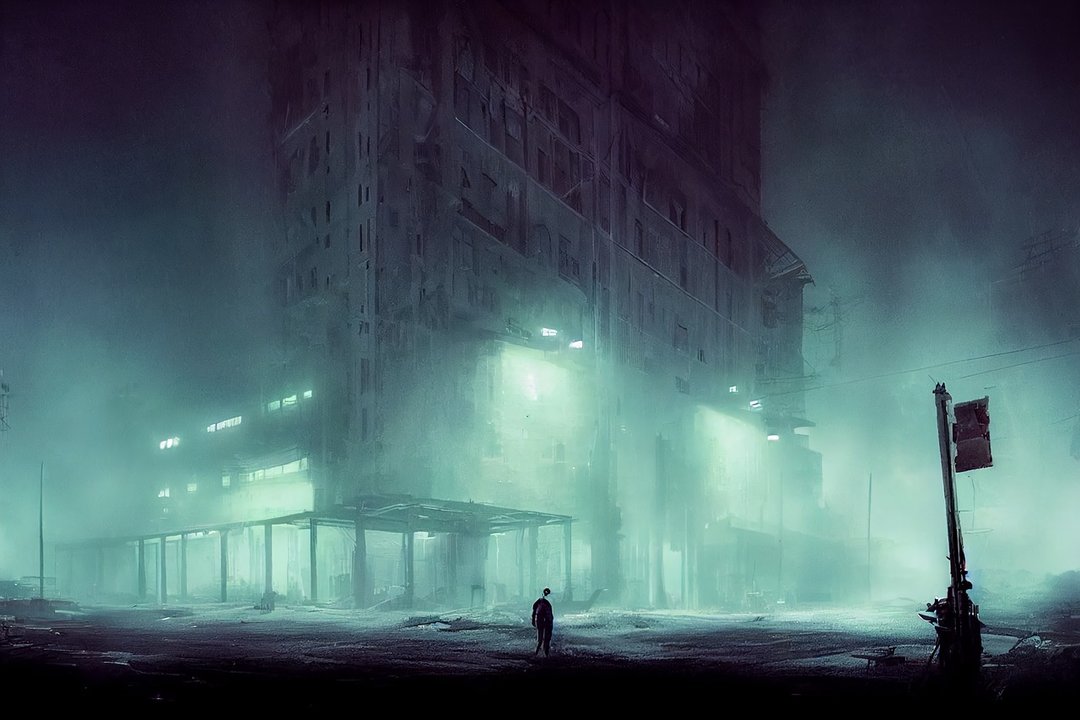 Una ciudad ficticia durante un apocalipsis zombi. Foto: Pixabay.